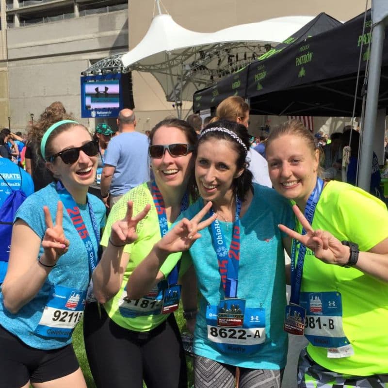 Emily, Erin, Kellie, and Nikki — RunBuzz coached athletes