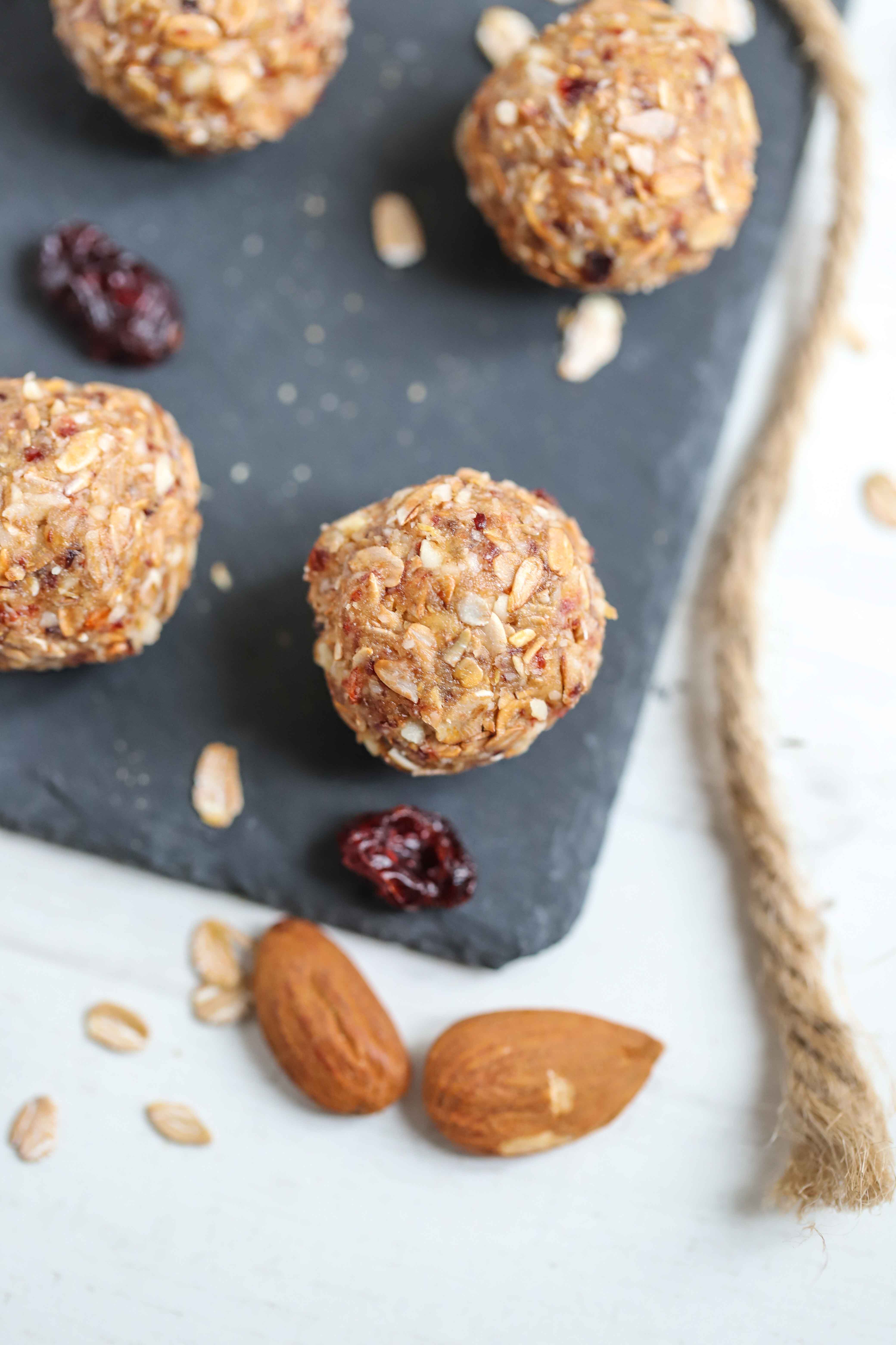 Almond and Cranberry Energy Balls