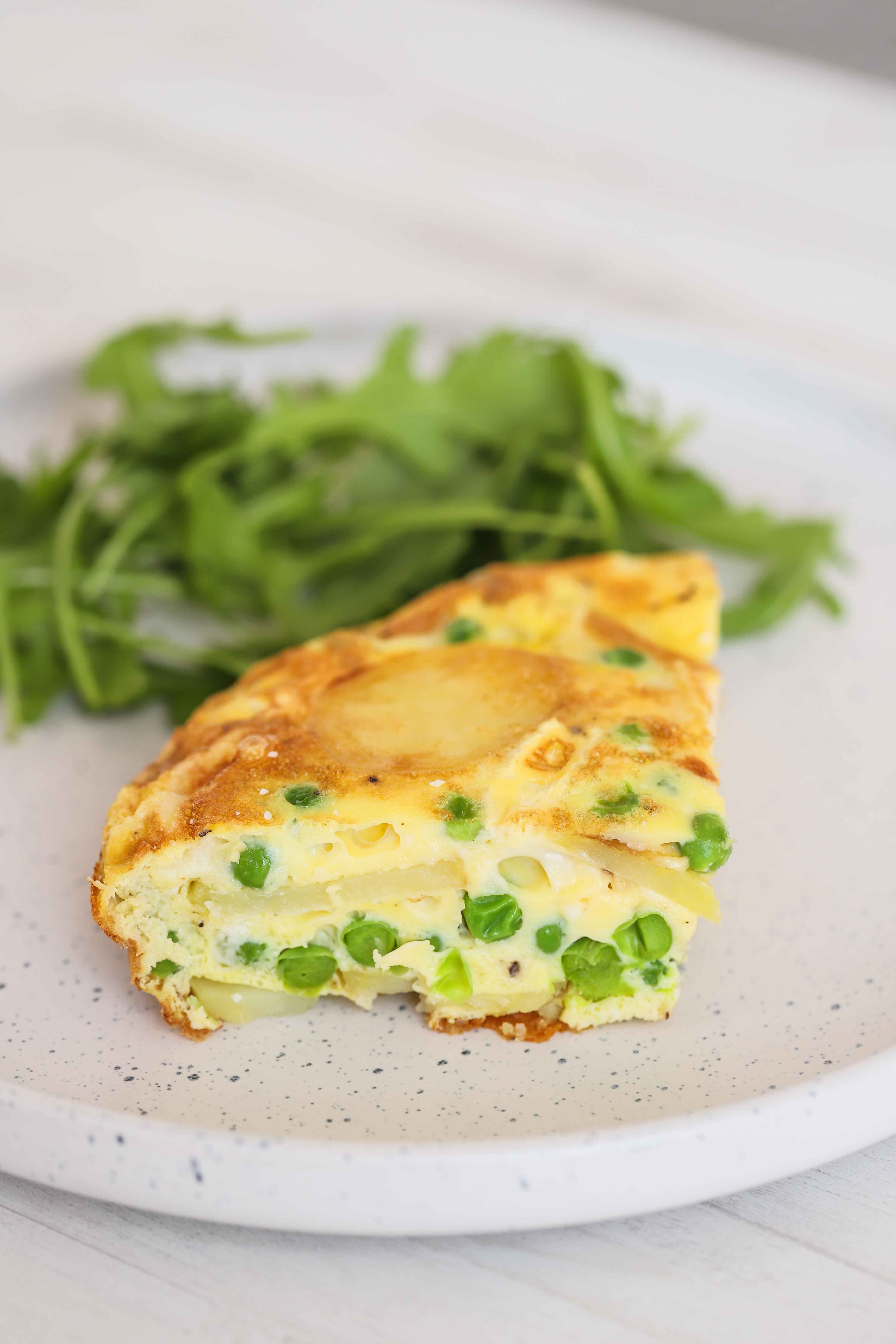 Green Pea, Potato and Goat's Cheese Frittata