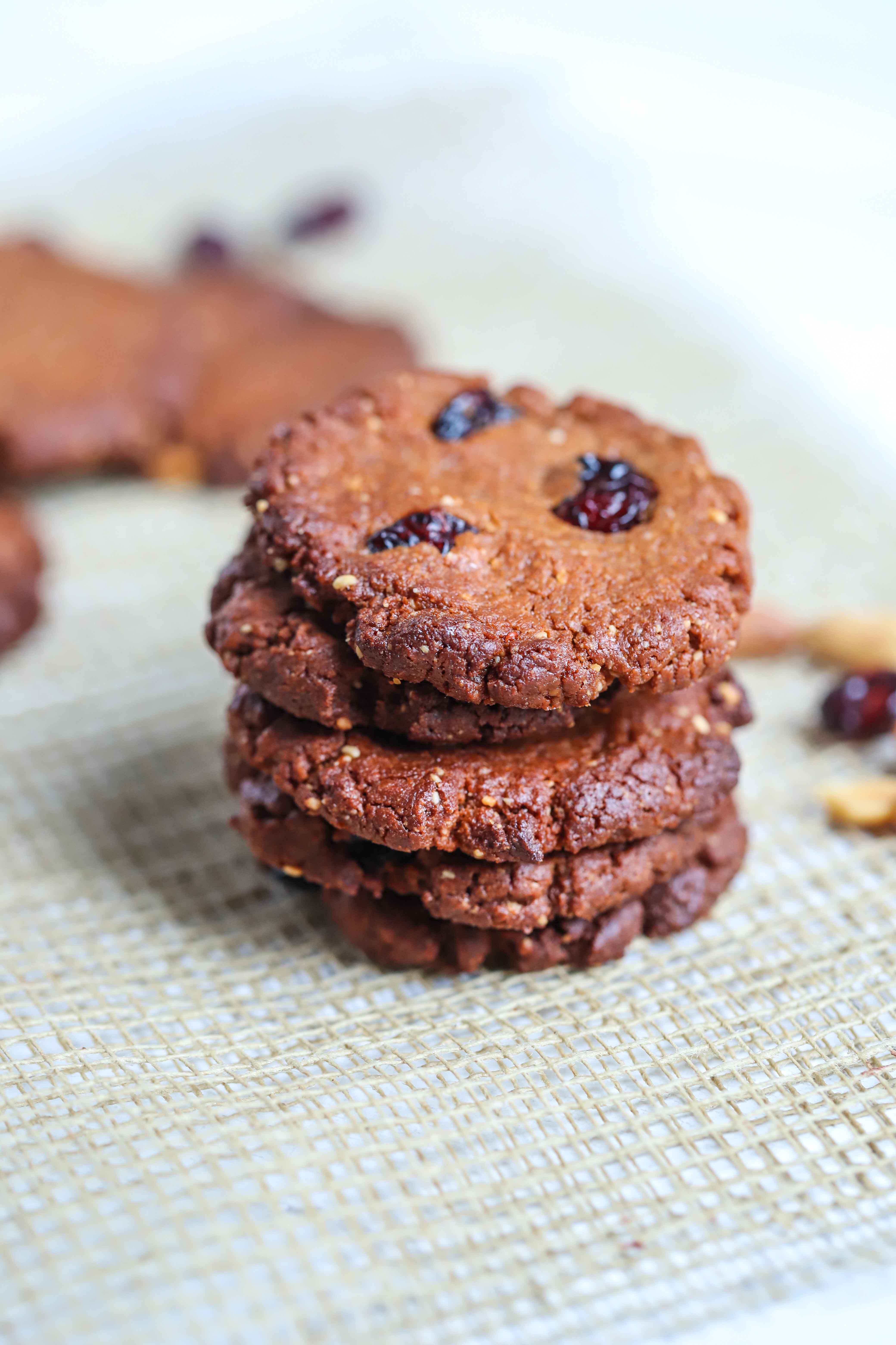 Peanut Butter and Cranberry Cookies