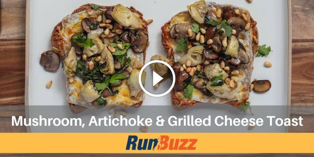 Vegan Mushroom, Artichoke & Grilled Cheese Toast