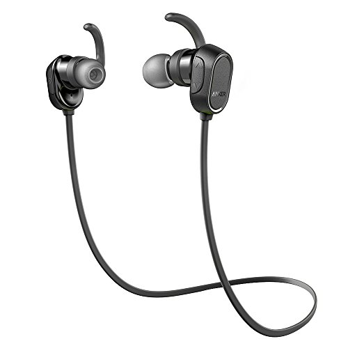Anker SoundBuds Wireless Headphones - Bluetooth Black Water Resist Built in Mic