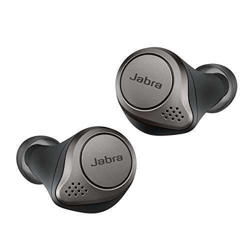 Jabra Elite 75t Earbuds – Alexa Enabled, True Wireless Earbuds with Charging Case, Titanium Black – Bluetooth Earbuds with a More Comfortable, Secure Fit, Long Battery Life and Great Sound Quality
