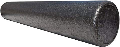 LuxFit Premium High Density Foam Roller 6 x 18 Round - Extra Firm With 1 Year Warranty black