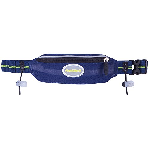 FuelBelt Helium Super-Stretch Race Waistpack, Deep Sea Blue/Lagoon Green