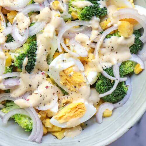 Broccoli, Egg, Corn and Pineapple Salad Healthy Recipes For Runners