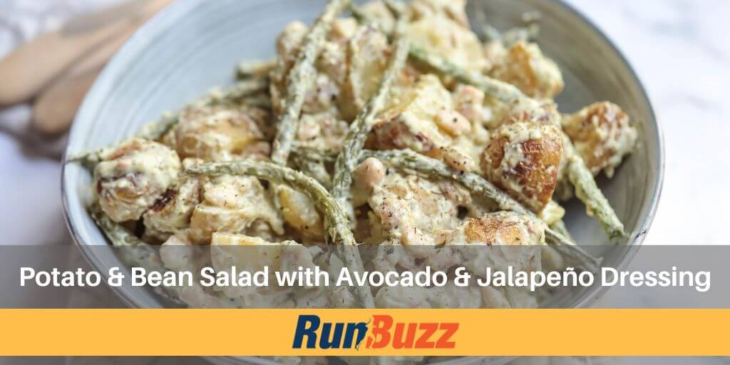 Vegan Potato and Bean Salad with Avocado and Jalapeño Dressing - Healthy Runner Recipes