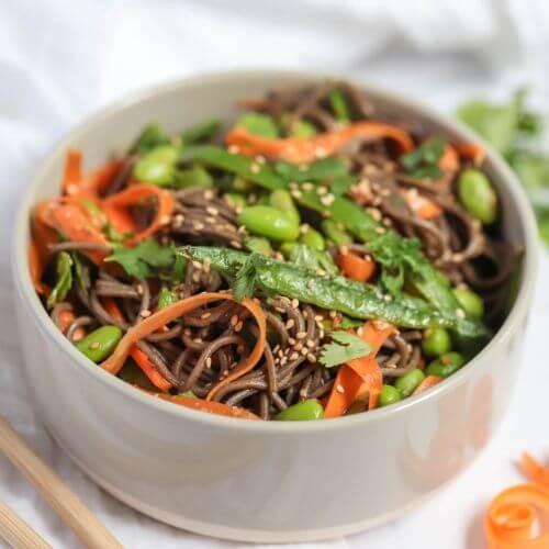 Sugar Snap Pea & Carrot Soba Noodles