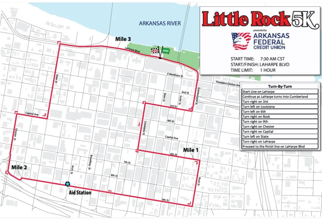 4_Little Rock 5K Course Map