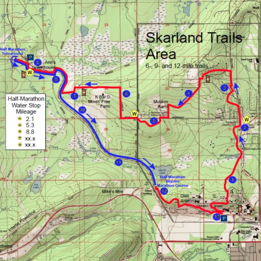 Equinox Half Marathon Course Map