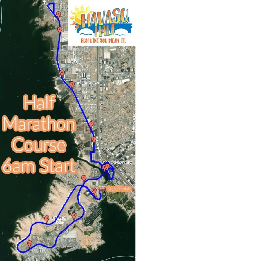 Havasu Half Marathon course map