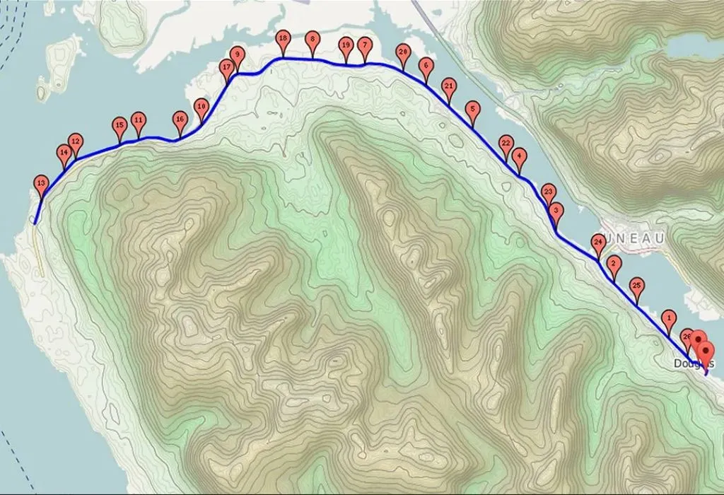 Juneau Marathon Course Map