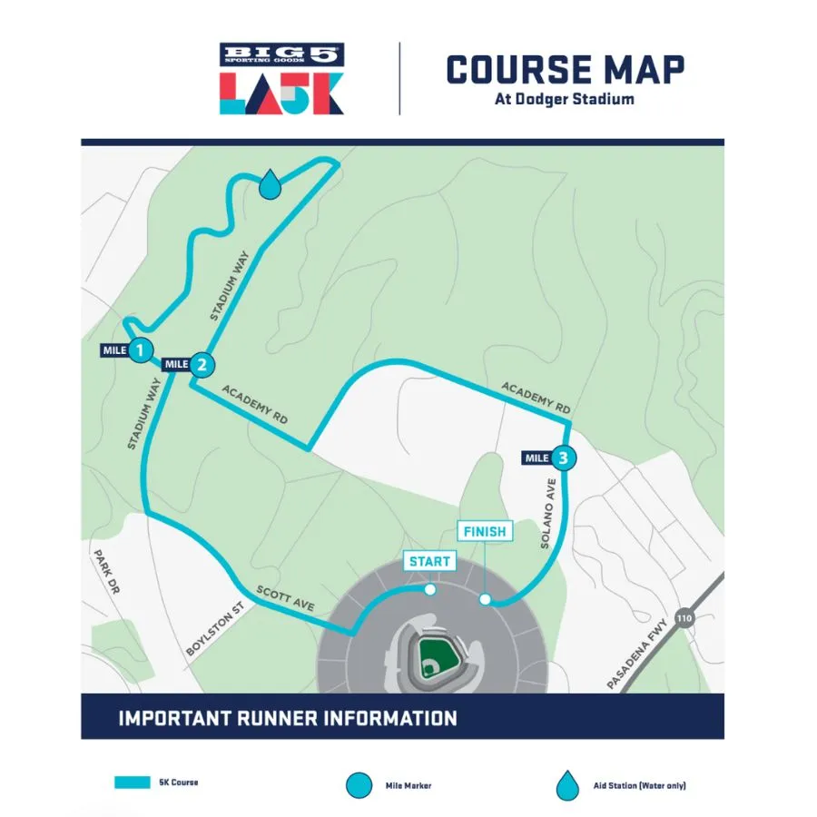 LA 5K Course Map