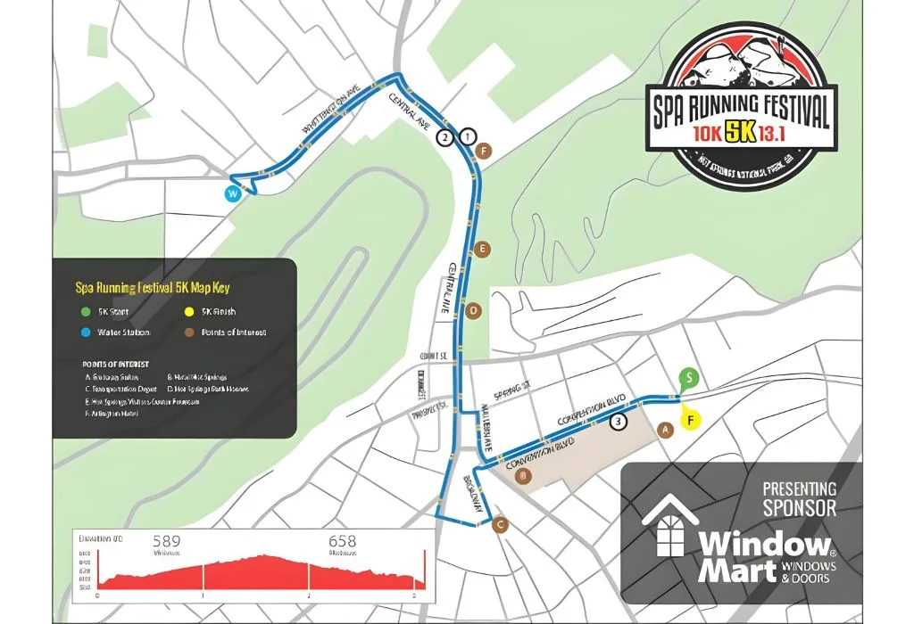 Spa Running Festival 5K Course Map