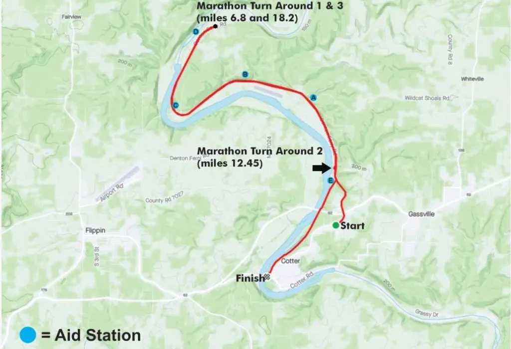 White River Marathon Course Map